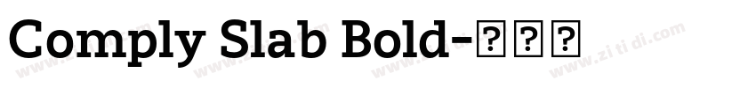 Comply Slab Bold字体转换